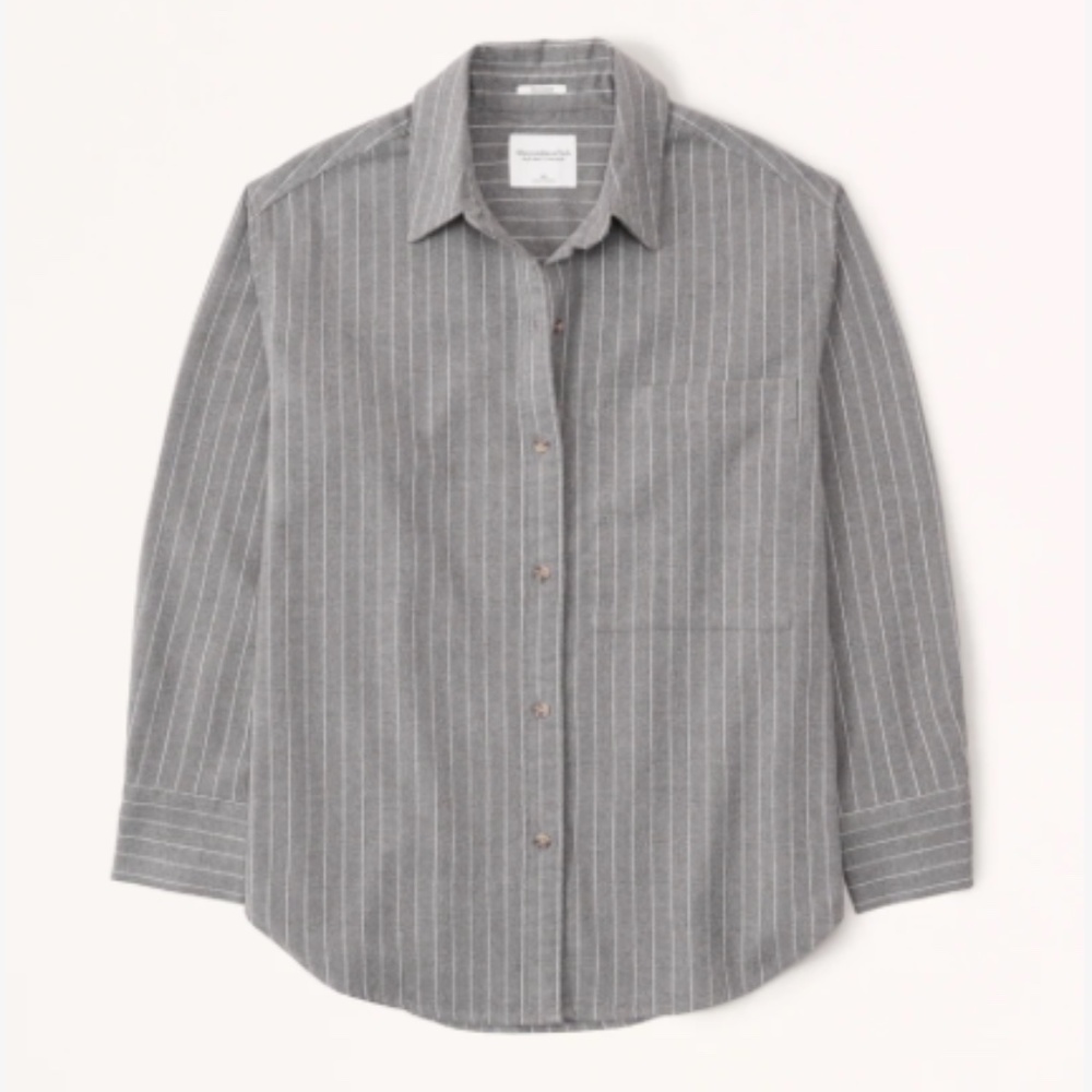Abercrombie Oversized Grey Flannel Shirt - XXL **3 FOR 30**